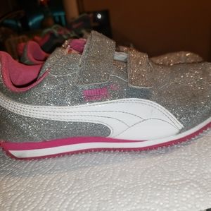 Size 2 Glitter Puma shoes